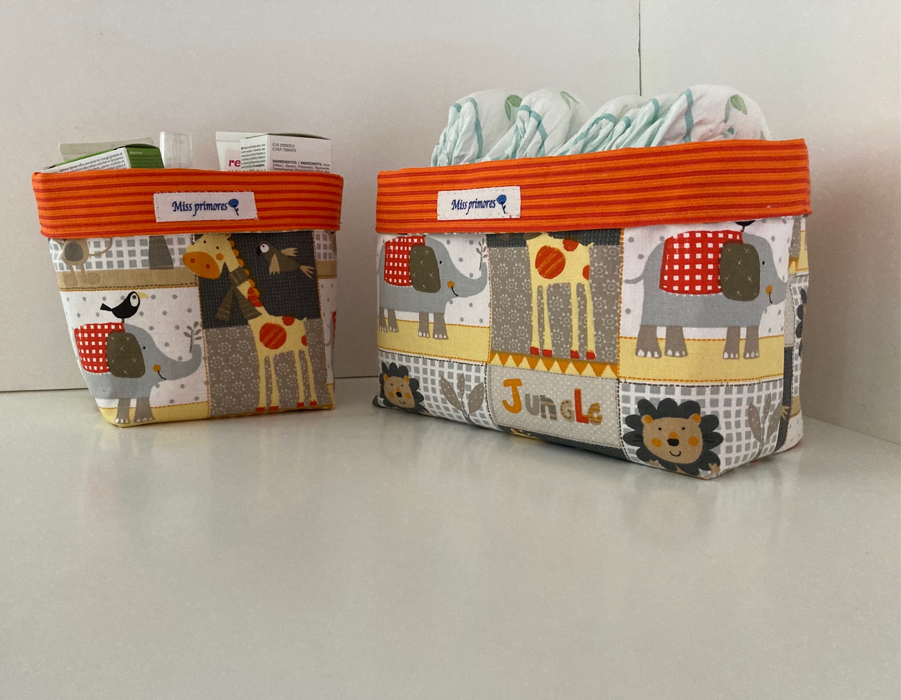 Conjunto de cestas de tela